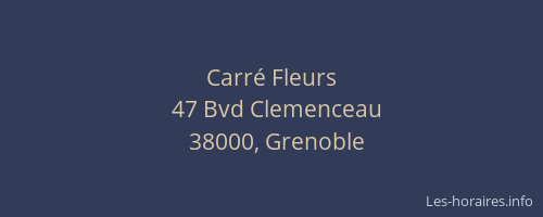 Carré Fleurs