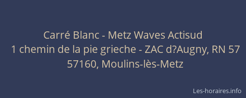 Carré Blanc - Metz Waves Actisud