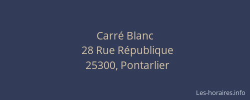 Carré Blanc