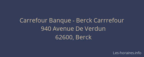 Carrefour Banque - Berck Carrrefour