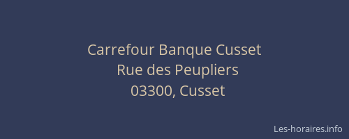 Carrefour Banque Cusset