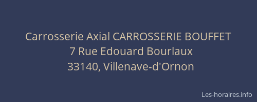 Carrosserie Axial CARROSSERIE BOUFFET