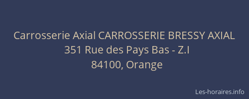 Carrosserie Axial CARROSSERIE BRESSY AXIAL