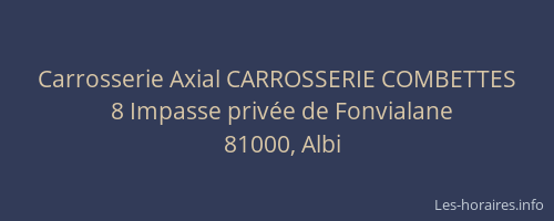 Carrosserie Axial CARROSSERIE COMBETTES