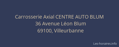 Carrosserie Axial CENTRE AUTO BLUM