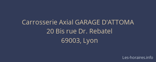 Carrosserie Axial GARAGE D'ATTOMA