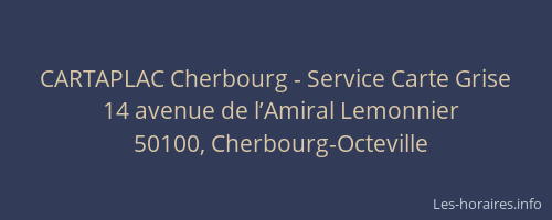 CARTAPLAC Cherbourg - Service Carte Grise