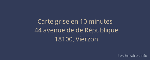 Carte grise en 10 minutes