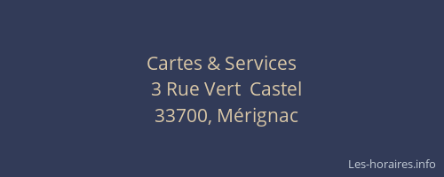 Cartes & Services