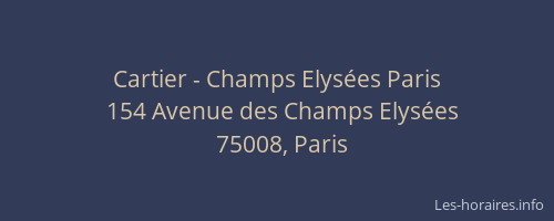 Cartier - Champs Elysées: fine jewelry, watches, accessories at 154 avenue  des Champs Elysées - Cartier
