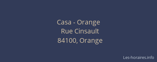 Casa - Orange