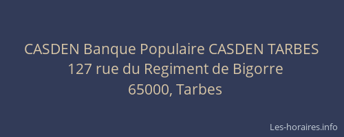 CASDEN Banque Populaire CASDEN TARBES