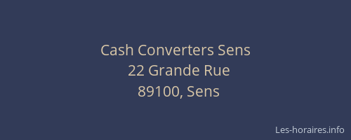 Cash Converters Sens