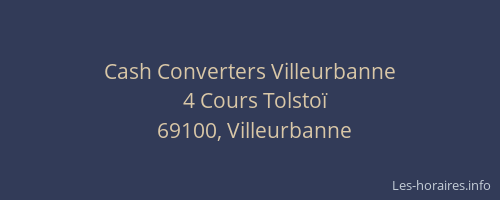 Cash Converters Villeurbanne