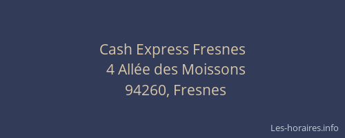 Cash Express Fresnes