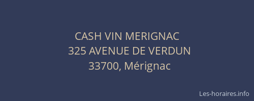 CASH VIN MERIGNAC