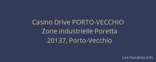Casino Drive PORTO-VECCHIO