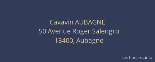 Cavavin AUBAGNE