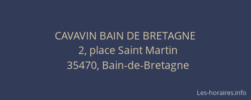 CAVAVIN BAIN DE BRETAGNE