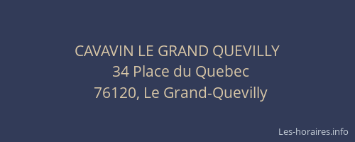CAVAVIN LE GRAND QUEVILLY