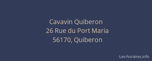 Cavavin Quiberon