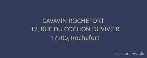 CAVAVIN ROCHEFORT