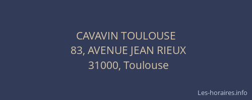 CAVAVIN TOULOUSE