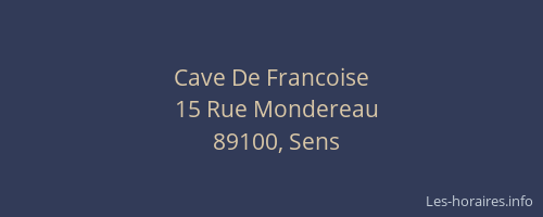 Cave De Francoise