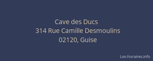 Cave des Ducs