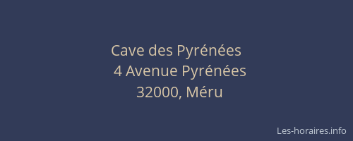 Cave des Pyrénées