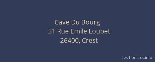 Cave Du Bourg