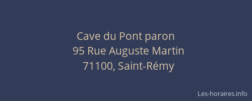 Cave du Pont paron