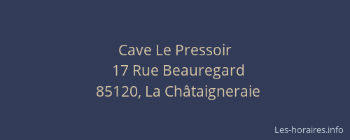 Cave Le Pressoir