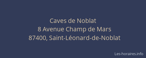 Caves de Noblat