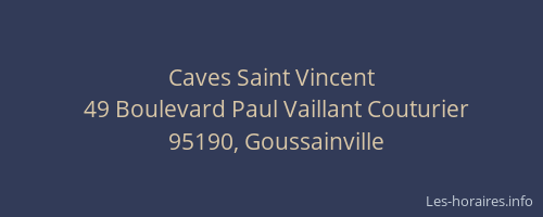 Caves Saint Vincent