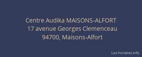 Centre Audika MAISONS-ALFORT