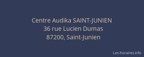 Centre Audika SAINT-JUNIEN