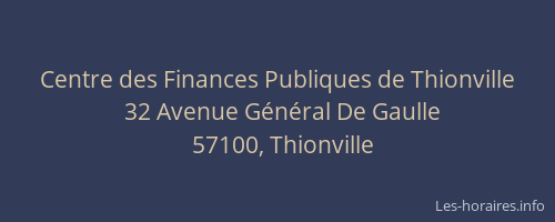 Centre des Finances Publiques de Thionville