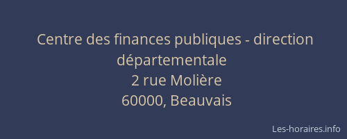 Centre des finances publiques - direction départementale