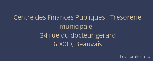 Centre des Finances Publiques - Trésorerie municipale