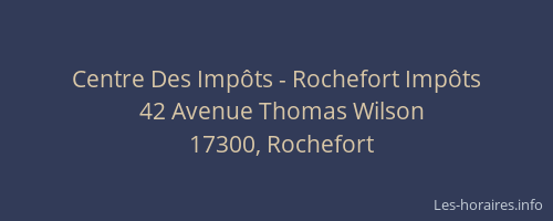 Centre Des Impôts - Rochefort Impôts