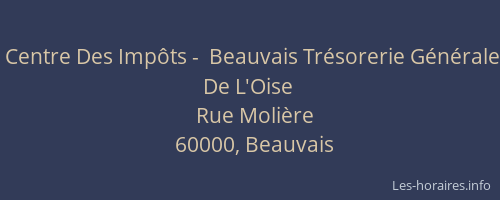 Centre Des Impôts -  Beauvais Trésorerie Générale De L'Oise