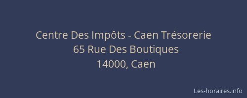Centre Des Impôts - Caen Trésorerie