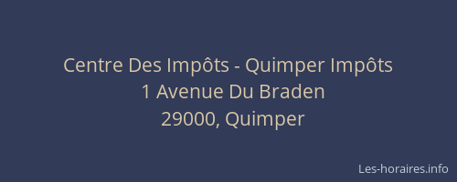 Centre Des Impôts - Quimper Impôts