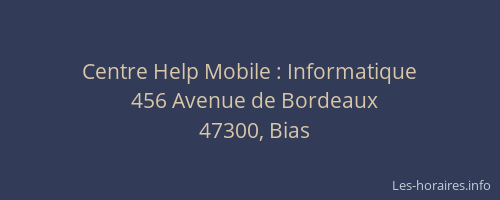Centre Help Mobile : Informatique