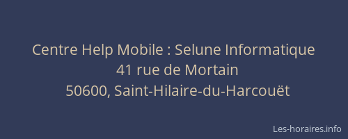 Centre Help Mobile : Selune Informatique