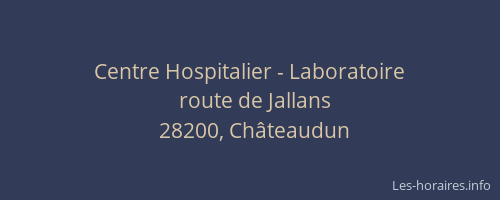 Centre Hospitalier - Laboratoire
