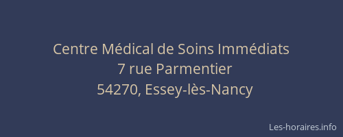 Centre Médical de Soins Immédiats