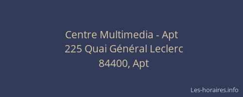 Centre Multimedia - Apt