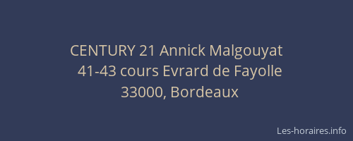 CENTURY 21 Annick Malgouyat